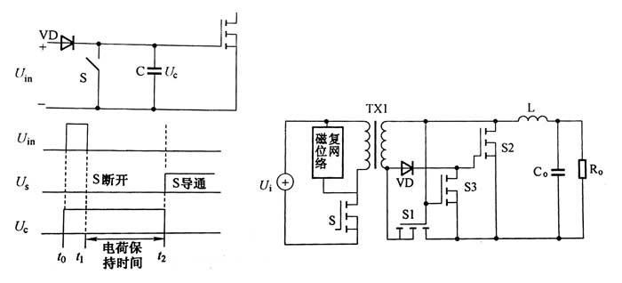 柵極電荷保持電壓驅(qū)動的基本原理圖