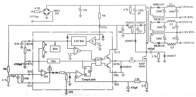 12V反激式電源適配器電路設(shè)計